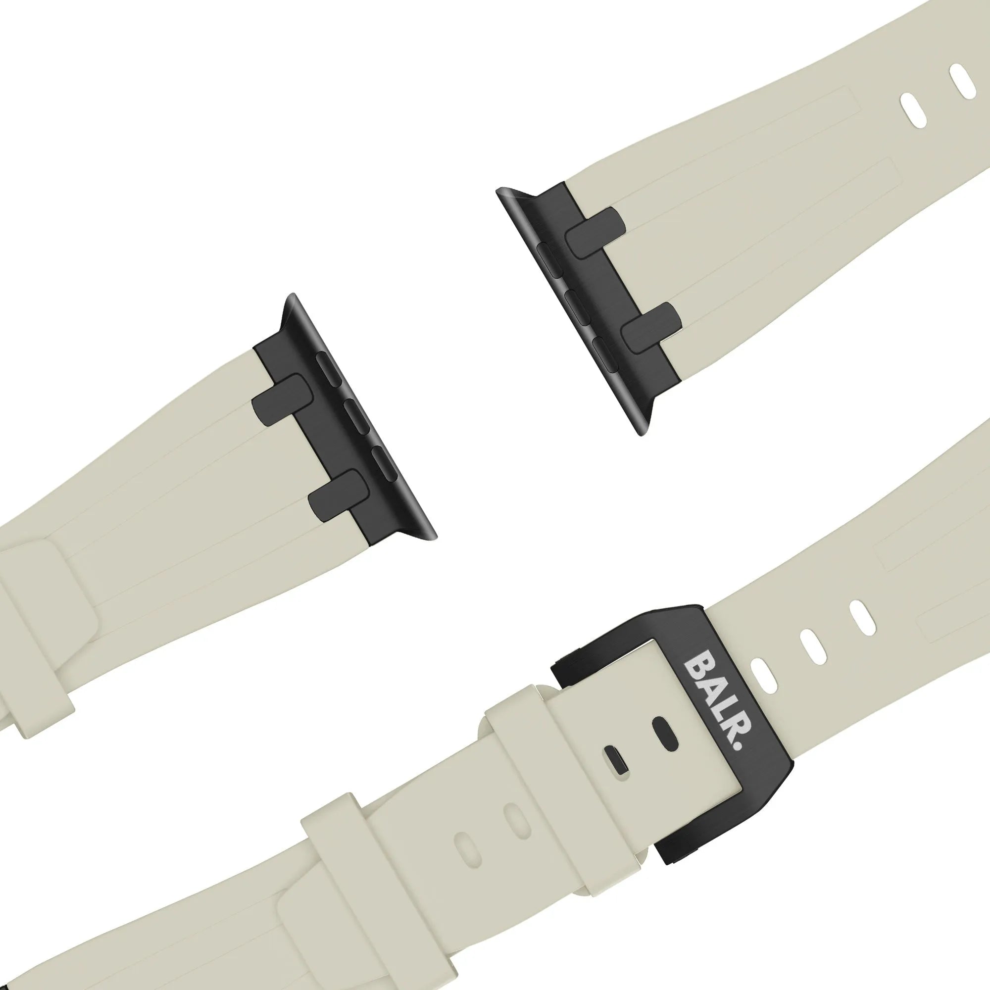BALR. Apple Watch Ultra Liquid Silicone Strap (Beige/Black)