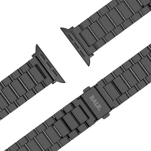 Steel Strap, black, laid flat, joined, 45° top view
