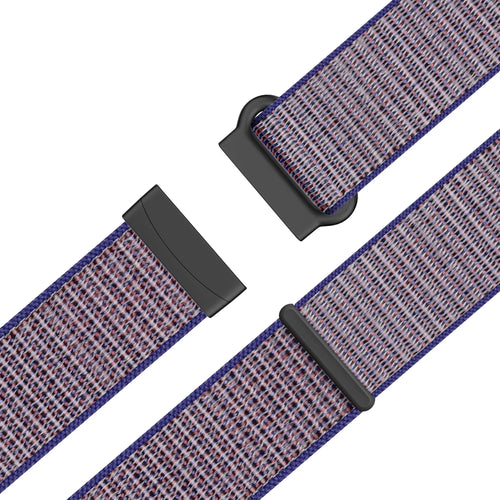 Nylon Loop Strap, dark blue, laid flat, joined, 45° top view