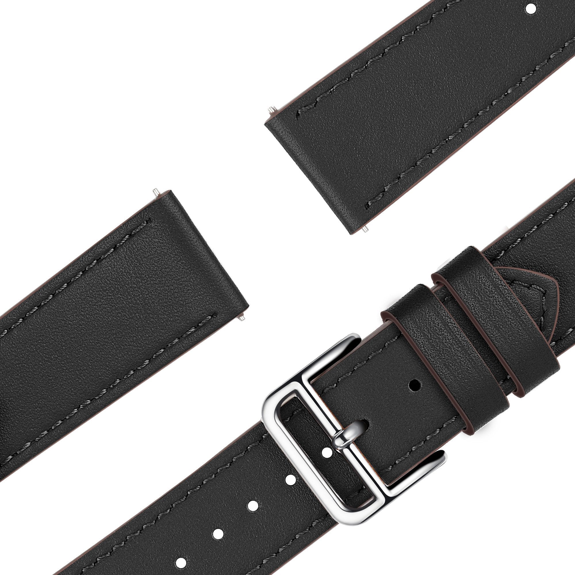 Bandz Huawei Watch GT 5 - 46mm Lederarmband 'Deluxe' (Schwarz)