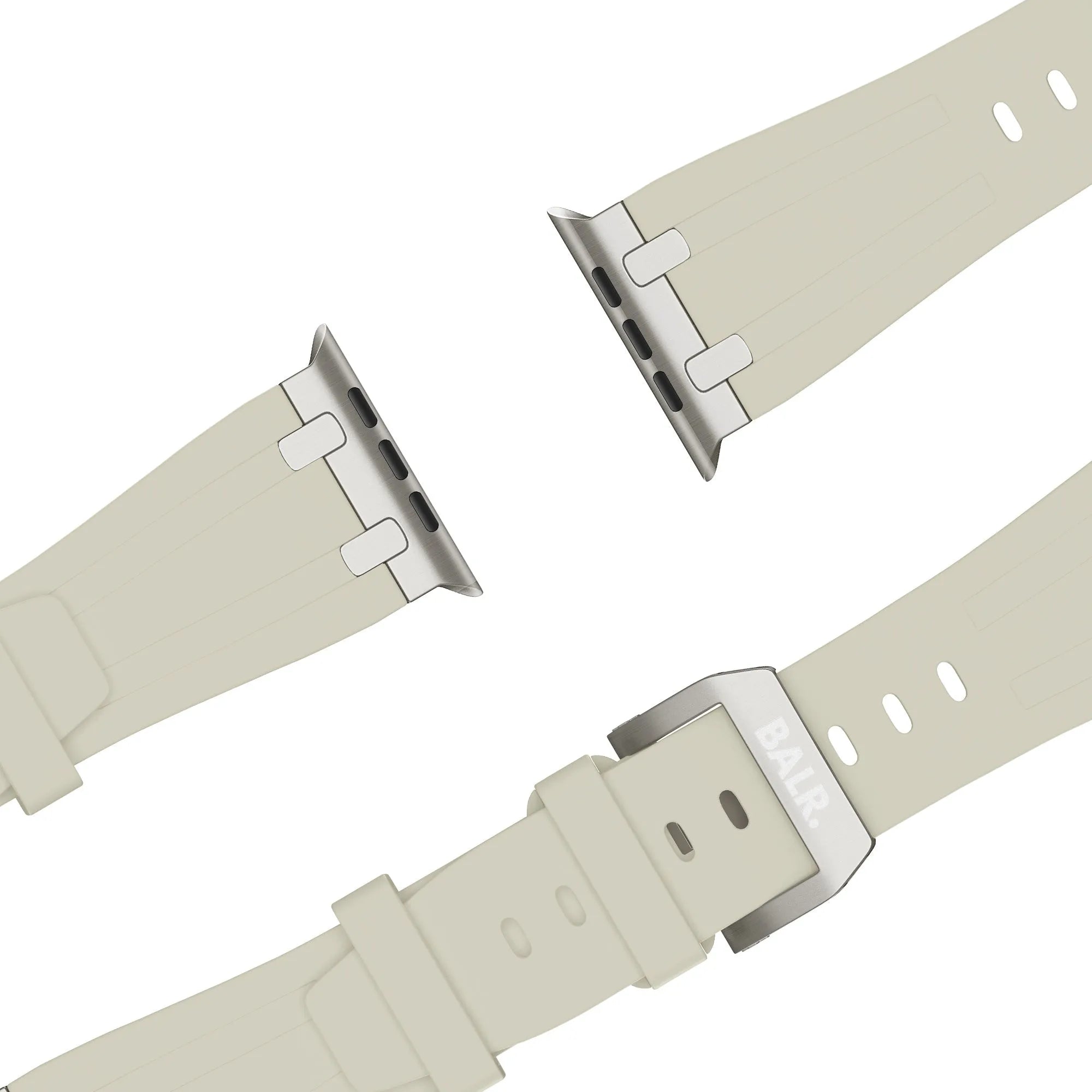 Balr. Apple Watch Ultra flüssiges Silikonarmband (Beige/Titan)