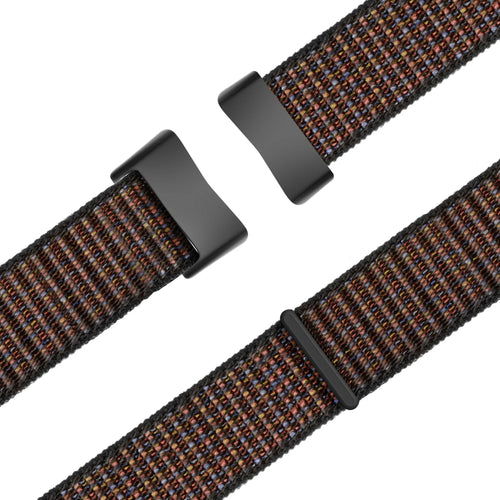 Nylon Loop Strap, black mix, laid flat, joined, 45° top view