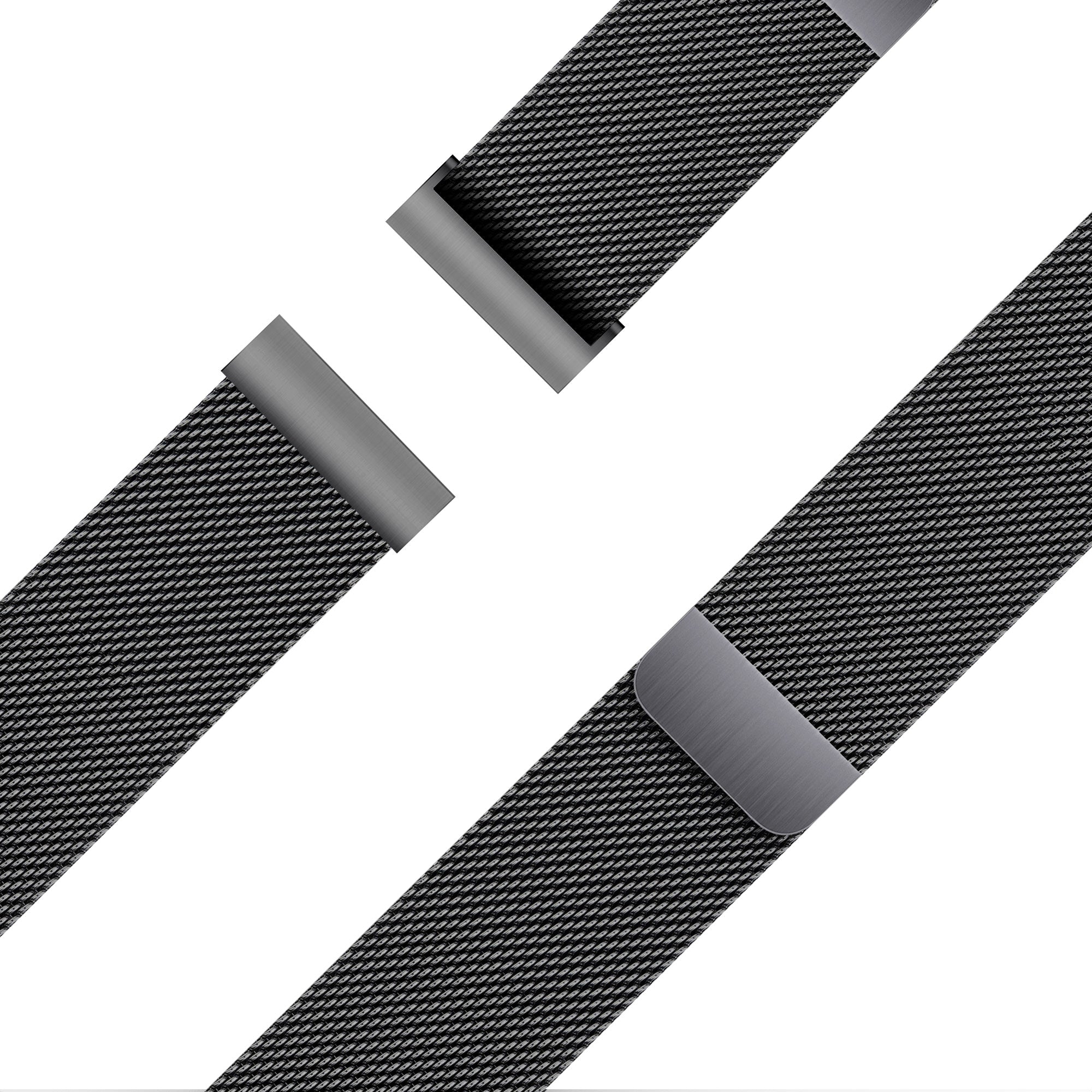 Bandz Garmin Vivomove 3s Milanese Loop Armband (Schwarz)