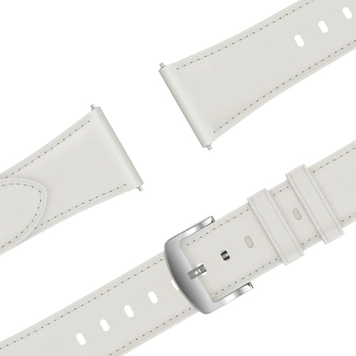 Bandz Fossil Gen 5e - 42mm Leather Strap 'Easy Fit' (White)