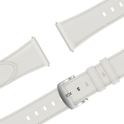 Bandz OnePlus Watch 3 - 43mm Lederarmband 'Easy Fit' (Weiß)