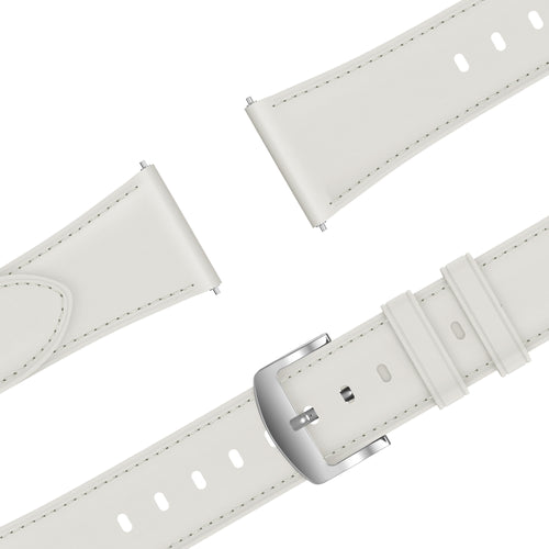 Bandz Huawei Watch GT 5 Pro - 42mm Leather Strap 'Easy Fit' (White)