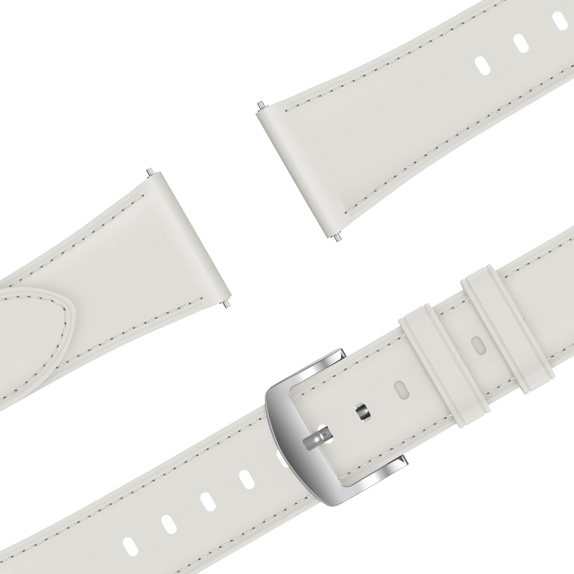 Bandz Huawei Watch GT 4 - 41mm Lederarmband 'Easy Fit' (Weiß)