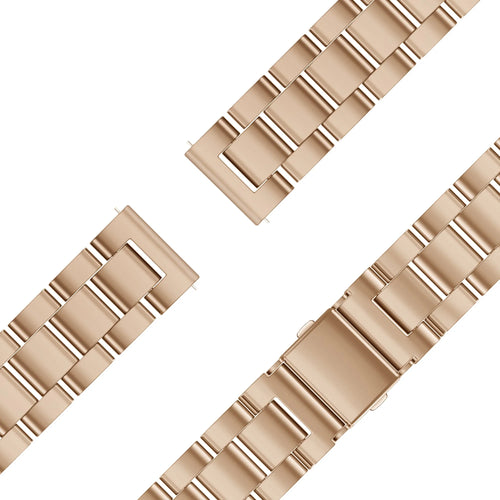 Steel Strap 'Classic', rose gold, laid flat, joined, 45° top view
