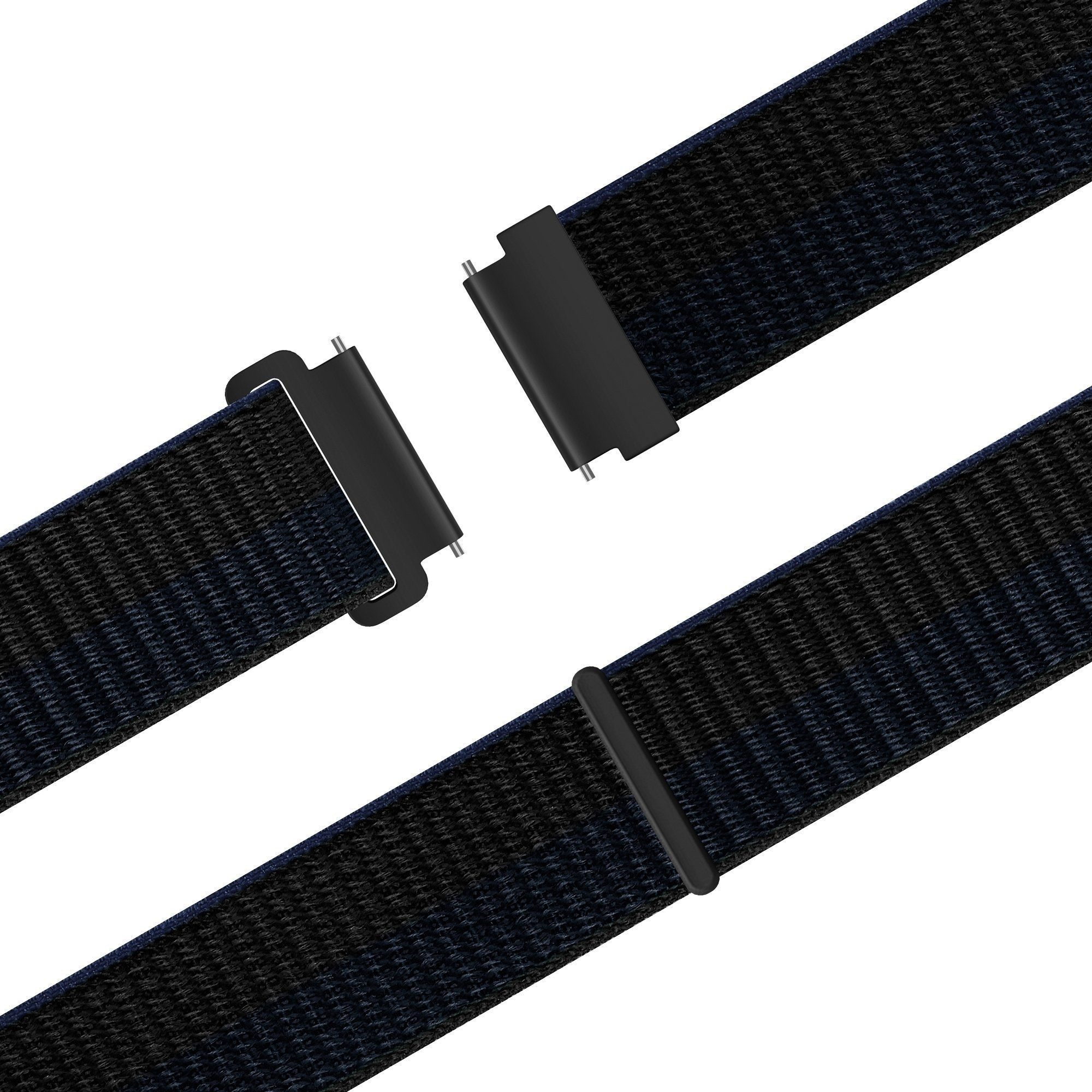 Bandz Huawei Watch GT 5 - 46mm Nylon Strap 'Easy Fit' (Black/Blue)