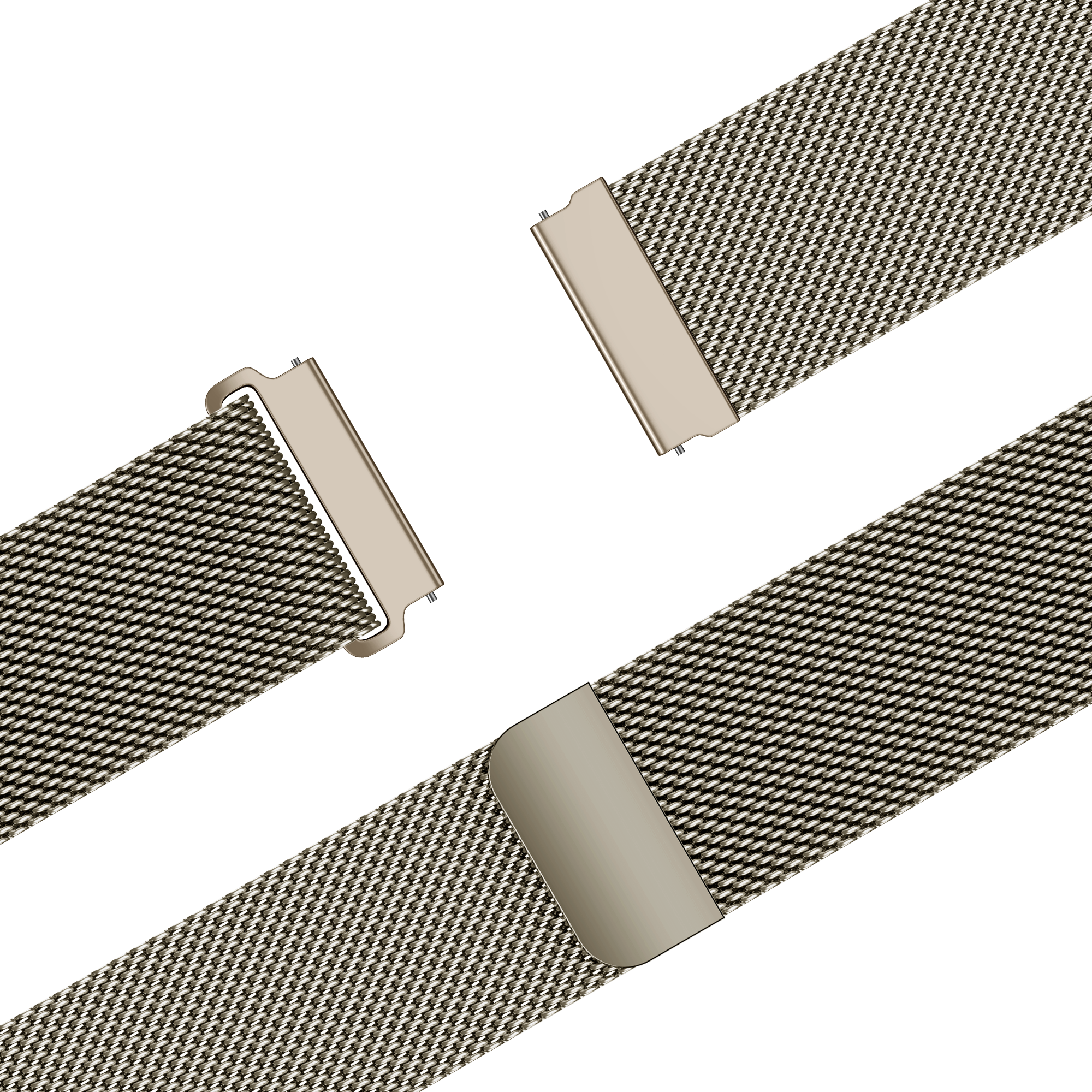 Bandz Withings Steel HR - 36mm Milanese Armband 'Easy fit' (Polarstern)