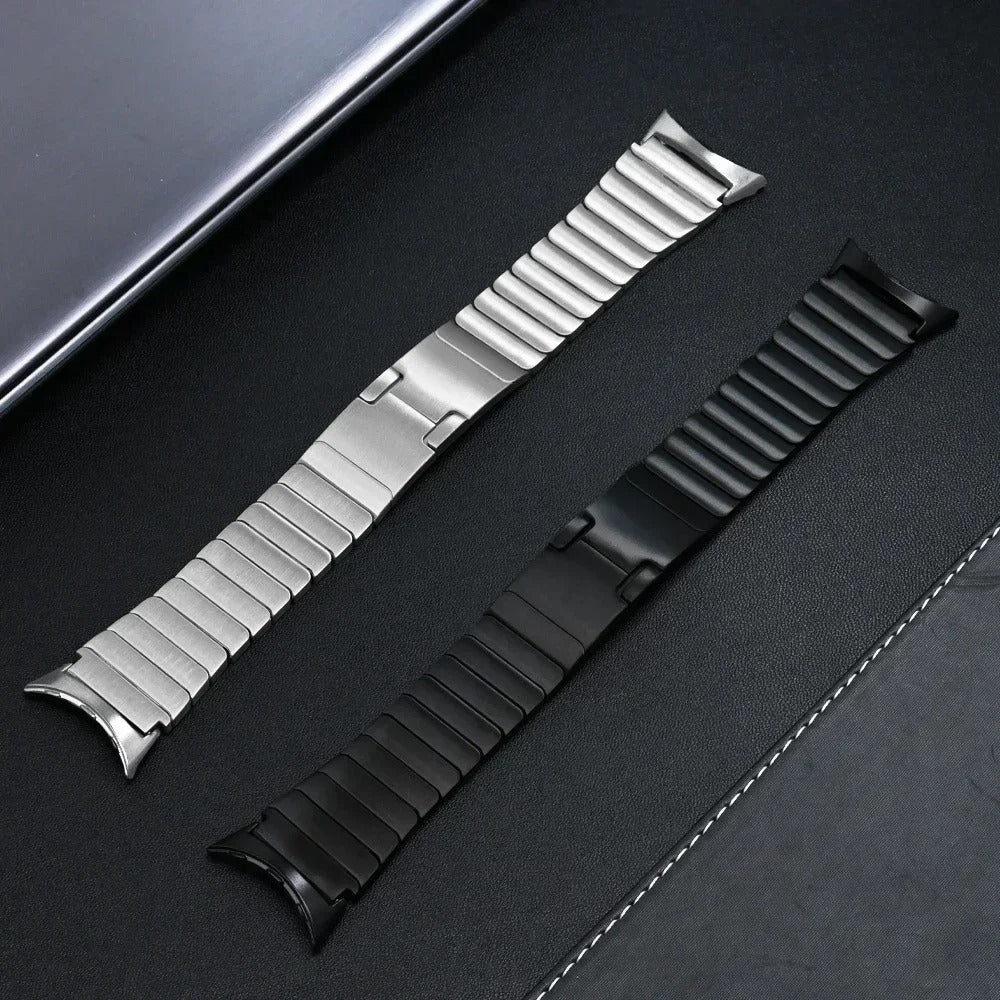 Google Pixel Watch 3 - 45mm Premium Metall Gliederarmband (Schwarz)