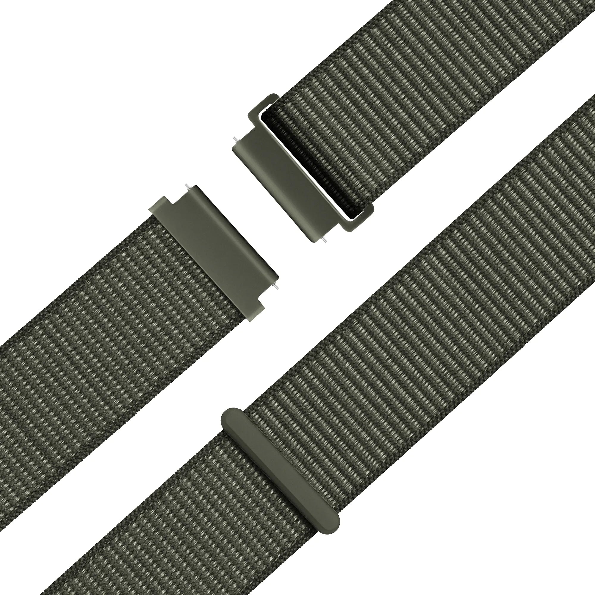 Bandz Garmin 18mm Nylon Loop Armband (Dunkelgrün)