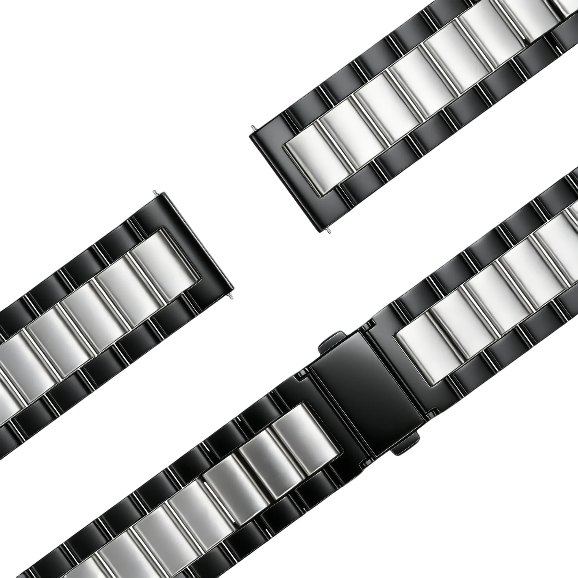 Bandz Garmin Venu 2 Steel Strap 'Classic' (Black/Silver)