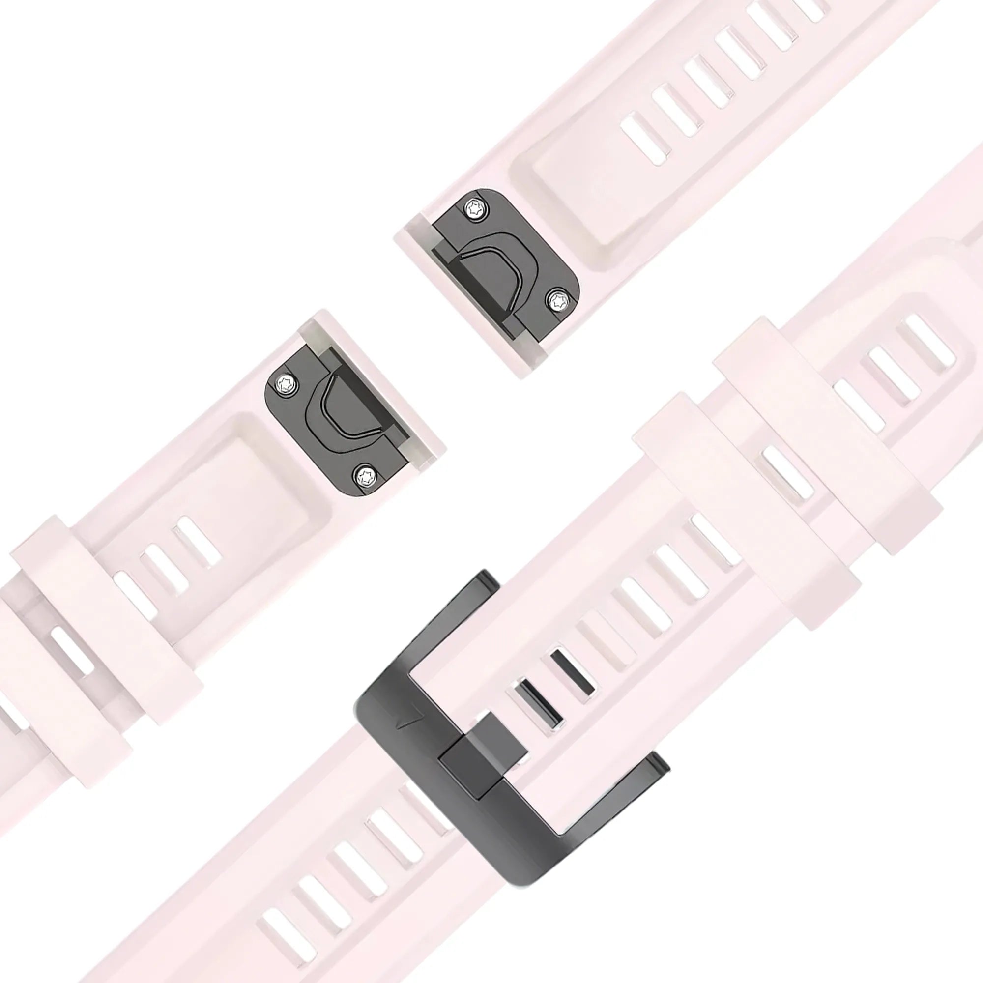 Bandz Garmin Fenix 7s Silicone Strap 'Classic' (Light Pink)