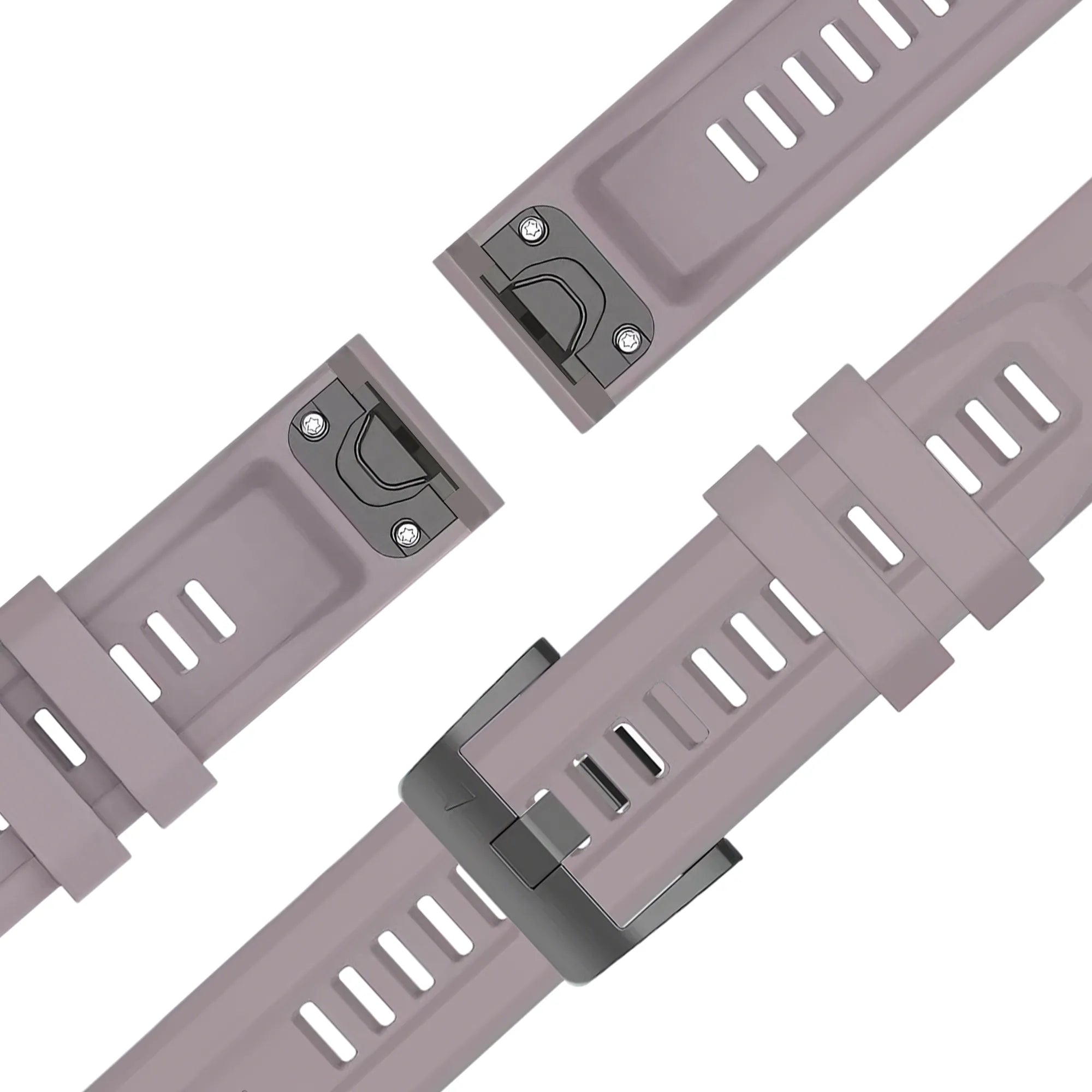Bandz Garmin Quatix 3 / 6x / 7x Solar Silicone Strap 'Classic' (Lavender Grey)