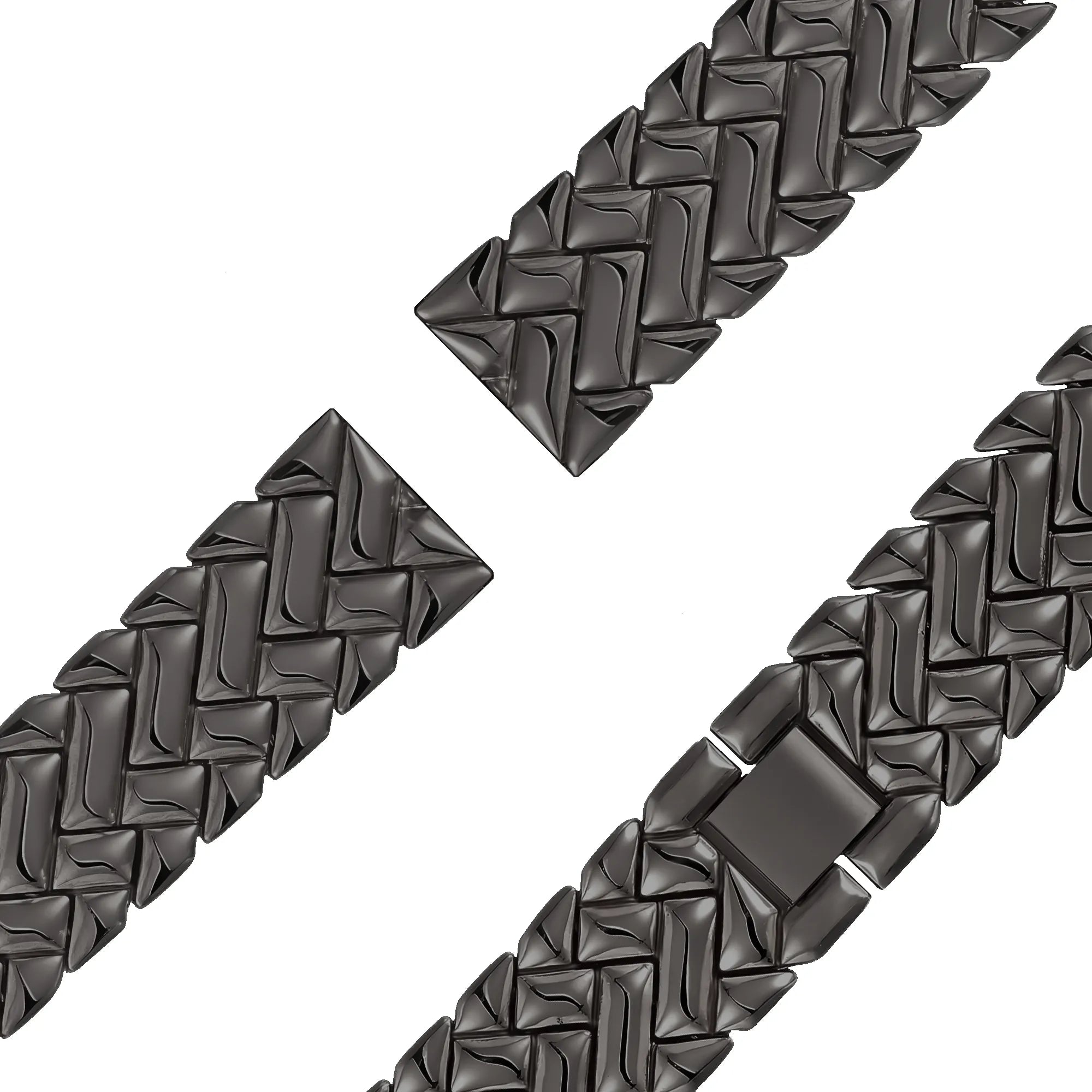 Bandz Fossil Gen 6 - 42mm Metallarmband 'V-Type' (Schwarz)