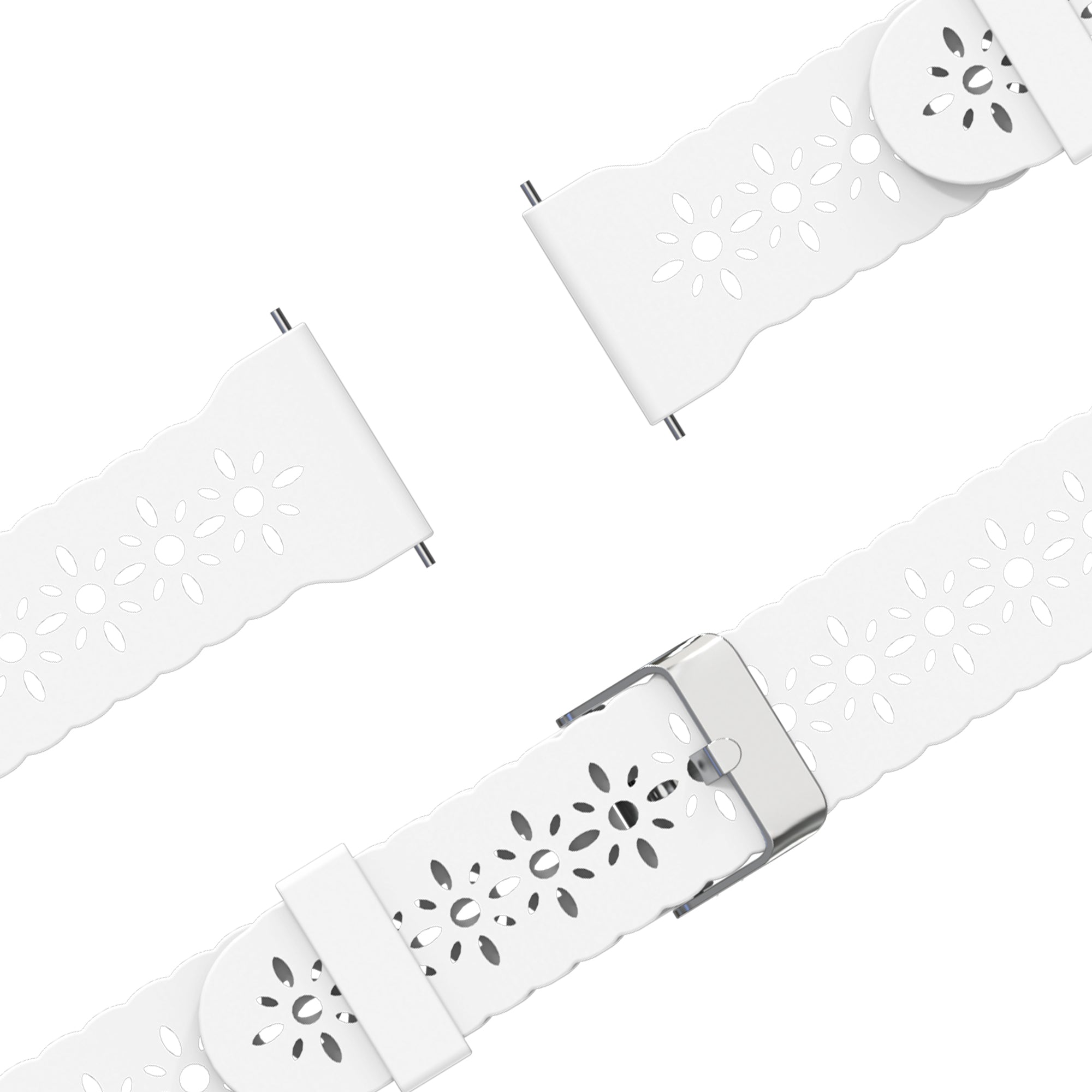 Bandz Garmin Vivomove Sport Silicone Strap 'Lace' (White)