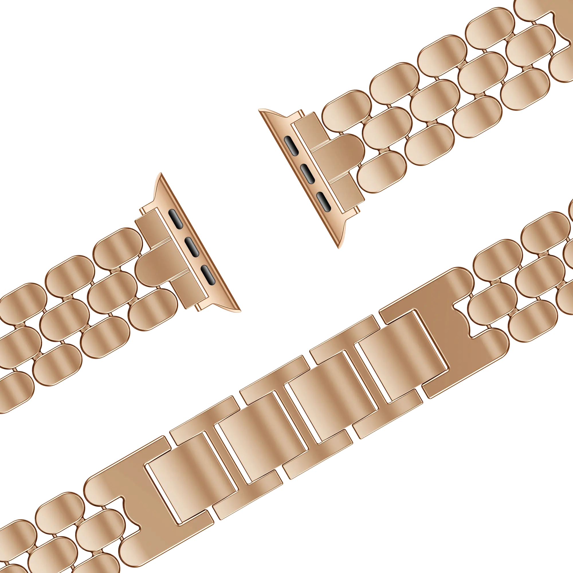 Bandz Apple Watch Stahlarmband 'Oval' (Roségold)