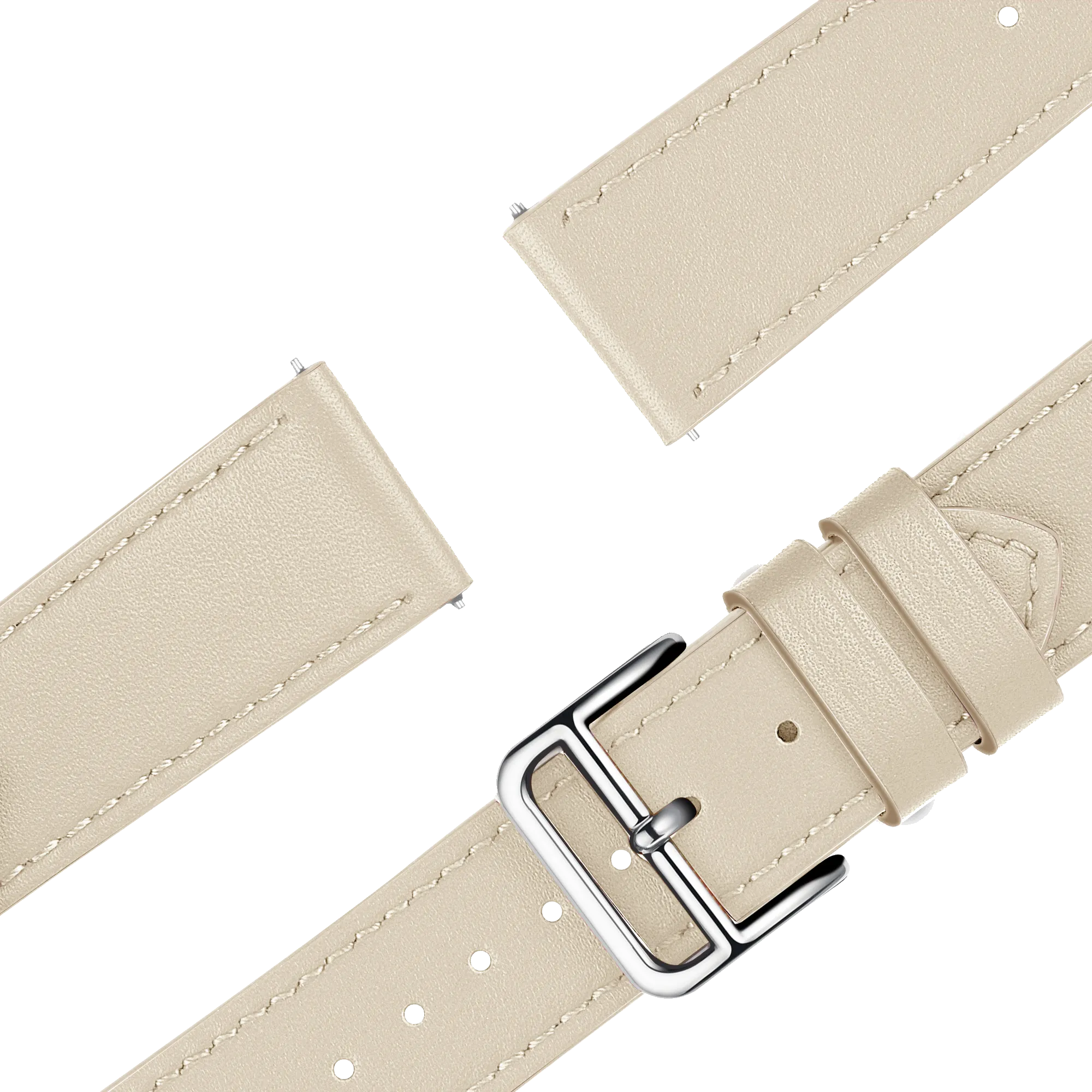Bandz Garmin Forerunner 265s Lederarmband 'Deluxe' (Beige)