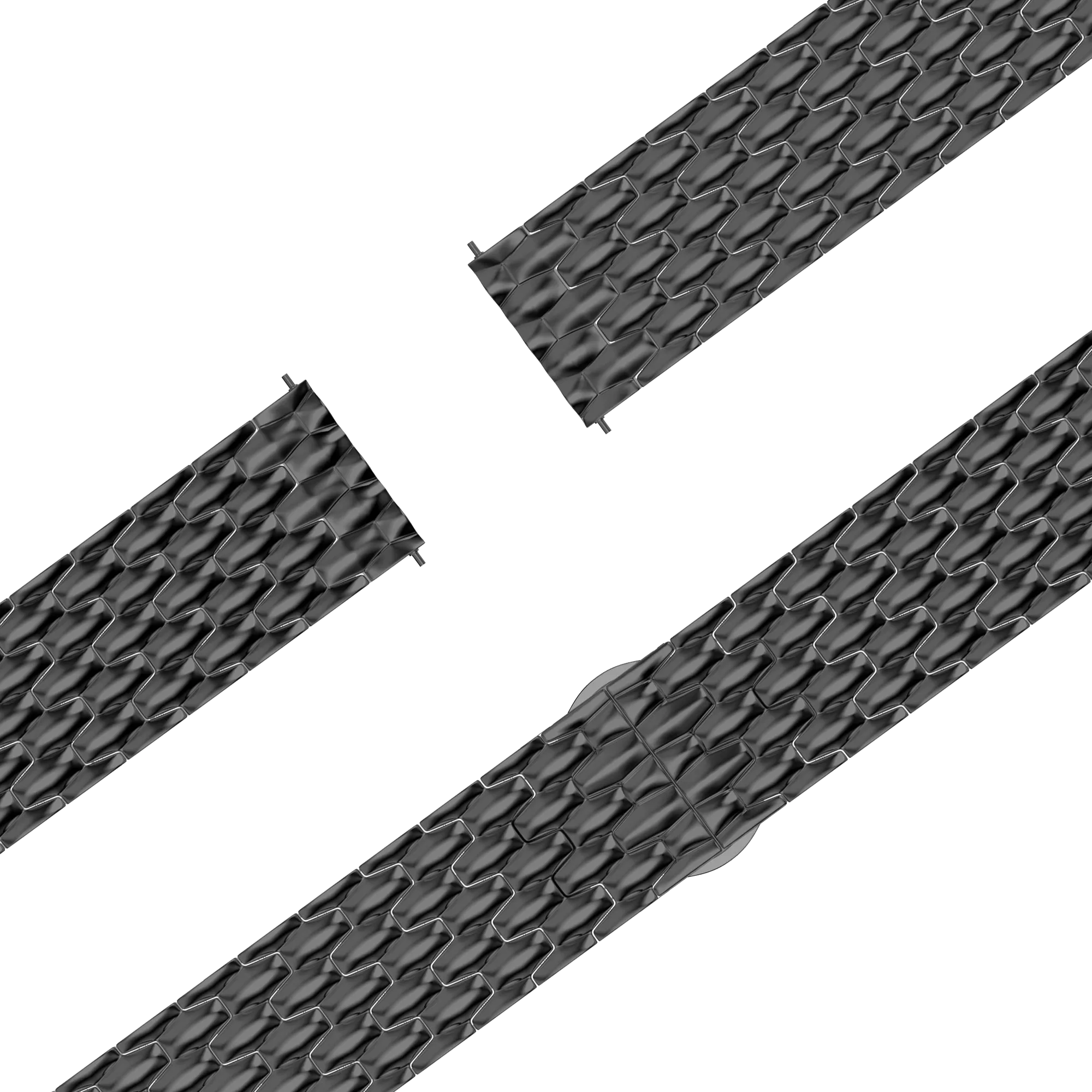 Bandz Garmin Forerunner 70 Stahlarmband 'Dragon' (Schwarz)