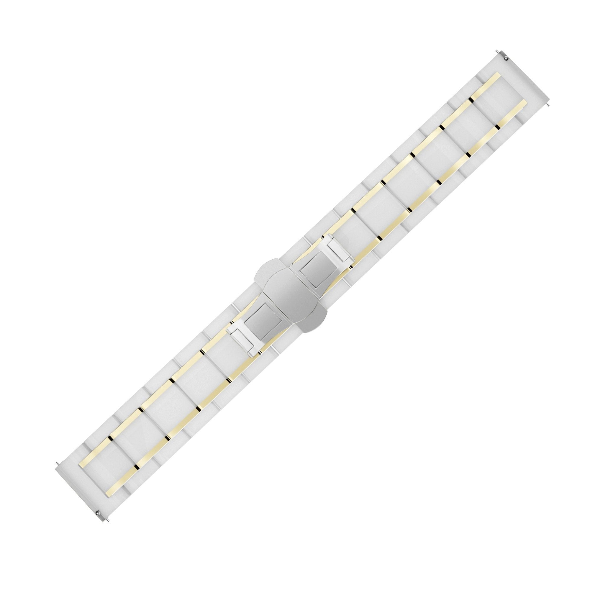 Samsung Galaxy Watch 5 - 40mm Keramik Gliederarmband (Weiß/Gold)