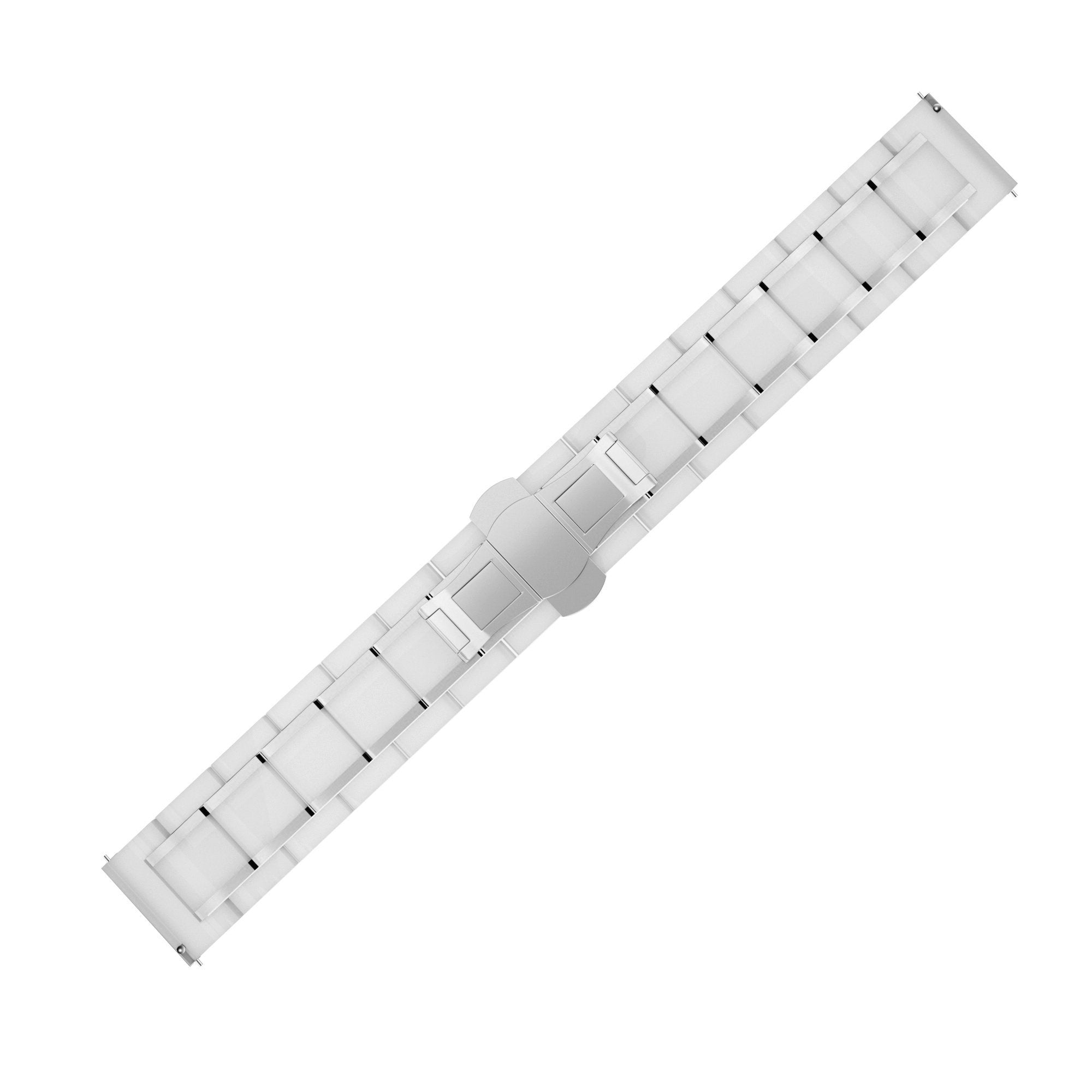 Samsung Galaxy Watch 4 Classic 42mm Keramik Gliederarmband (Weiß/Silber)