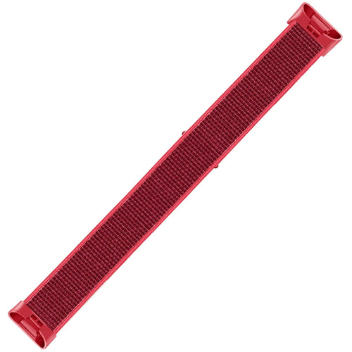 Nylon Strap, red, laid flat, joined, 45° top view