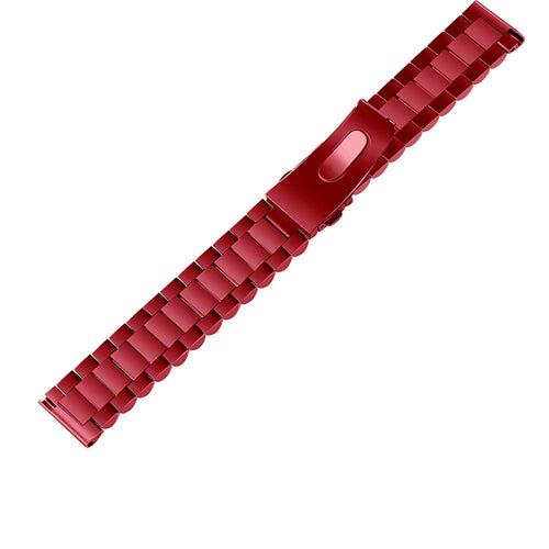 Steel Strap, wine red, laid flat, joined, 45° top view