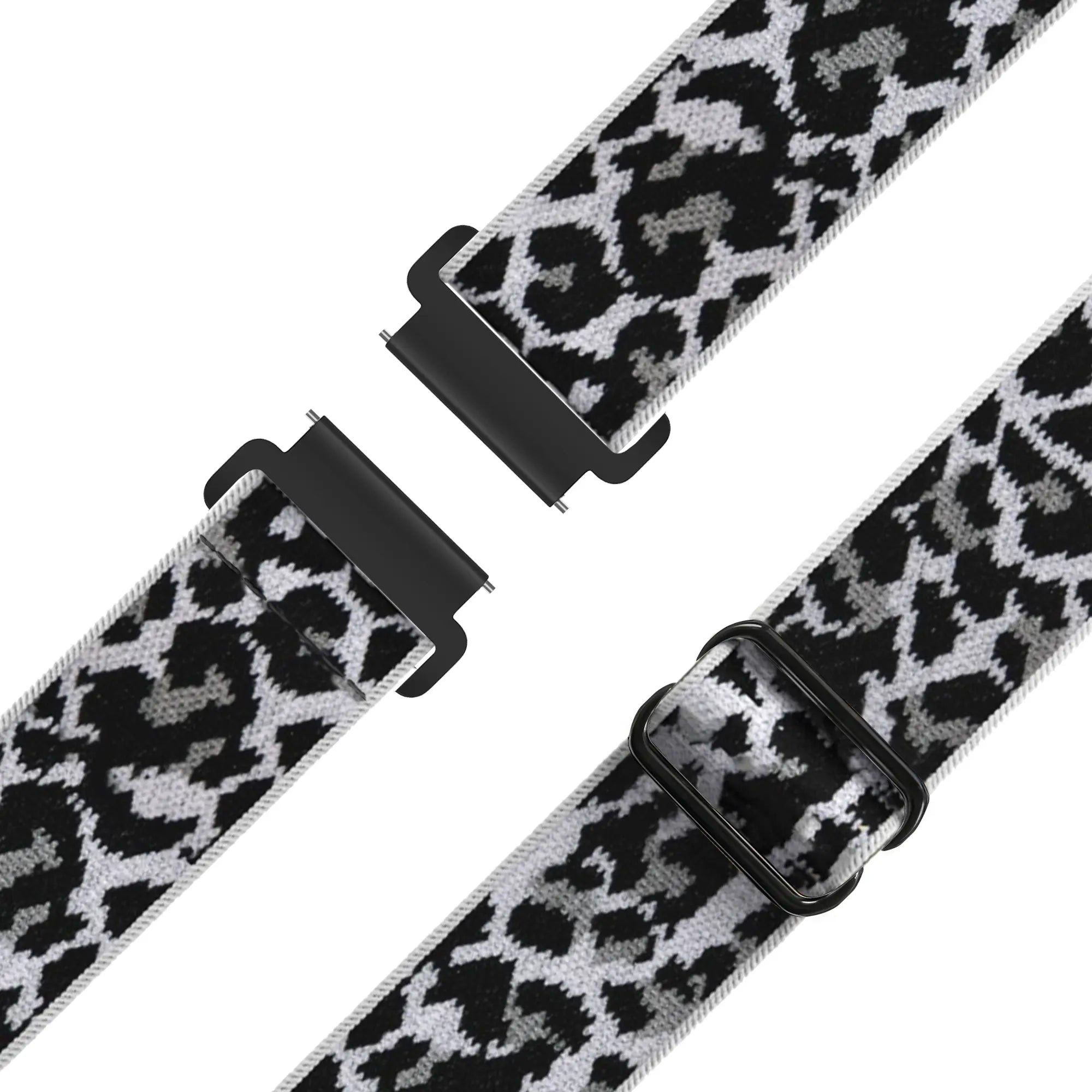 Bandz Garmin Venu 3s Elastisches Nylonband (Weiß-Leopard)