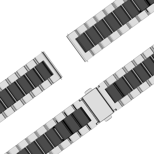 Bandz Garmin Forerunner 70 Steel Strap 'Classic' (Silver/Black)