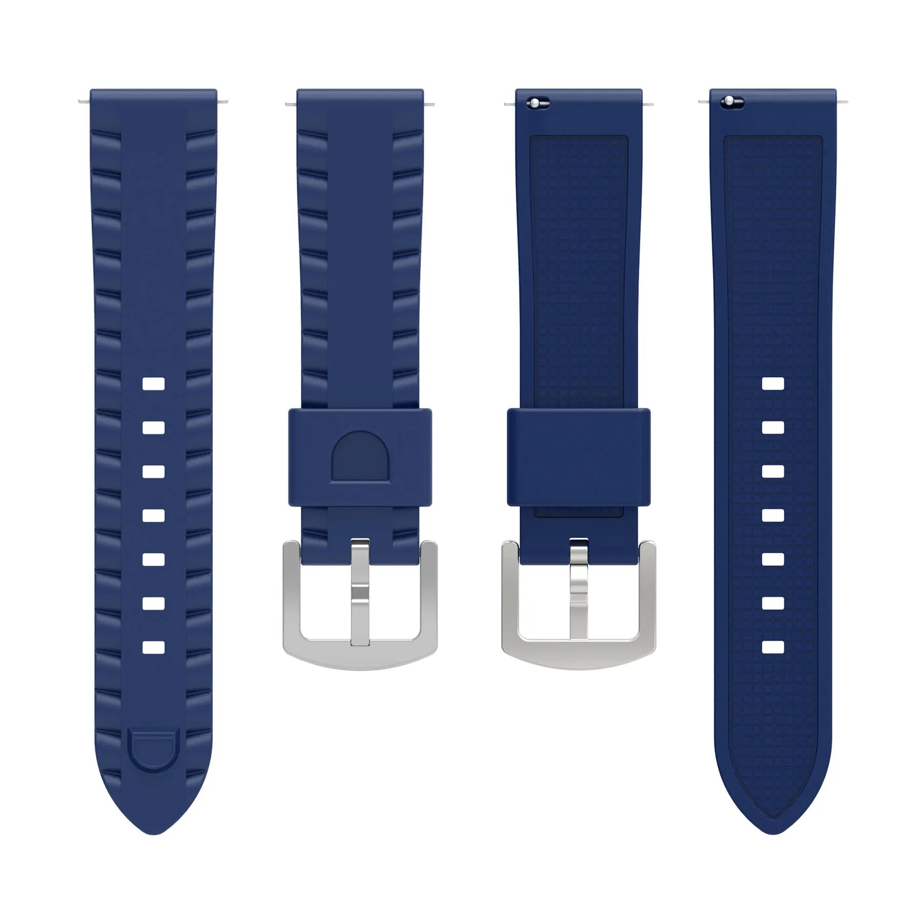 Coros Apex 4 - 46mm Wave Silikonarmband (Dunkelblau)