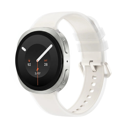 Samsung Galaxy Watch 8 - 40mm Jelly Silkonarmband (Creme)