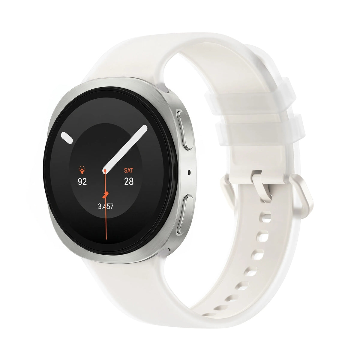 Samsung Galaxy Watch 8 - 40mm Jelly Silkonarmband (Creme)
