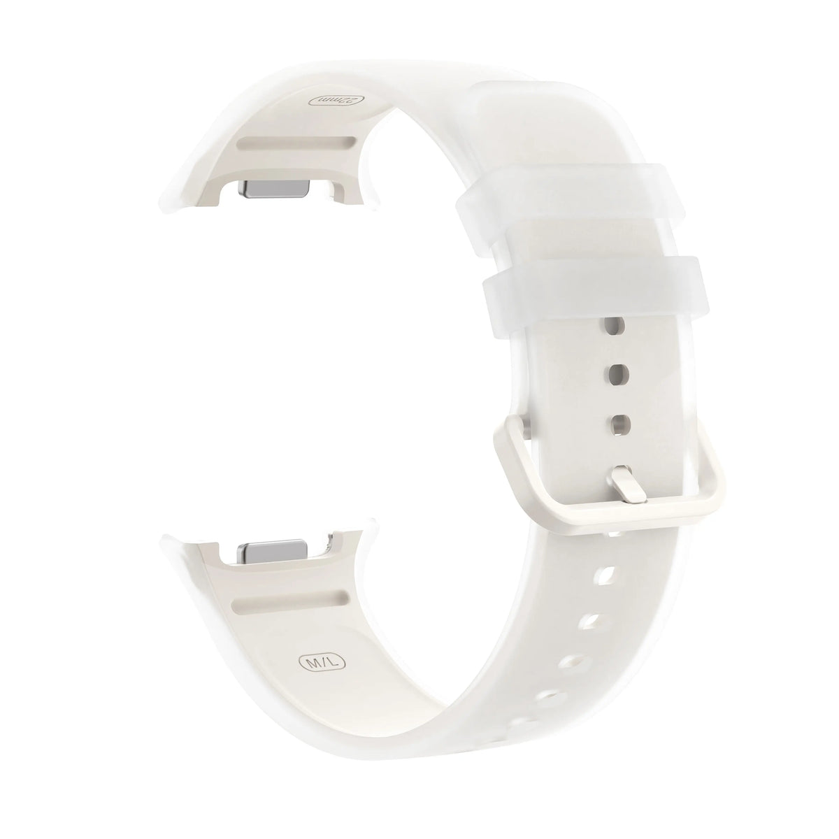 Samsung Galaxy Watch 8 - 40mm Jelly Silkonarmband (Creme)