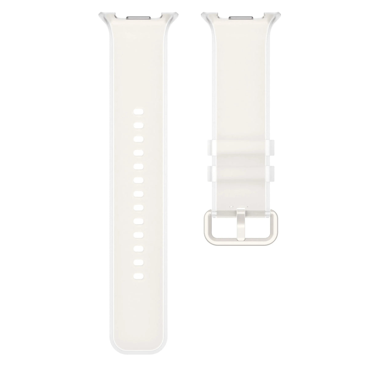 Samsung Galaxy Watch 8 - 44mm Jelly Silkonarmband (Creme)