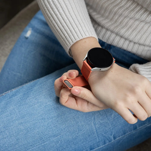 Milanese Strap, orange, lifestyle photo