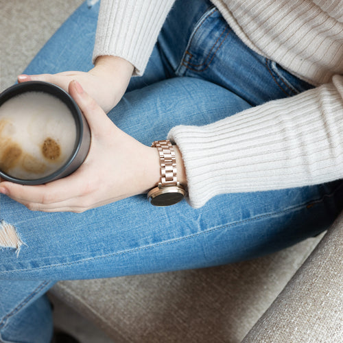Steel Strap, rose gold, lifestyle photo