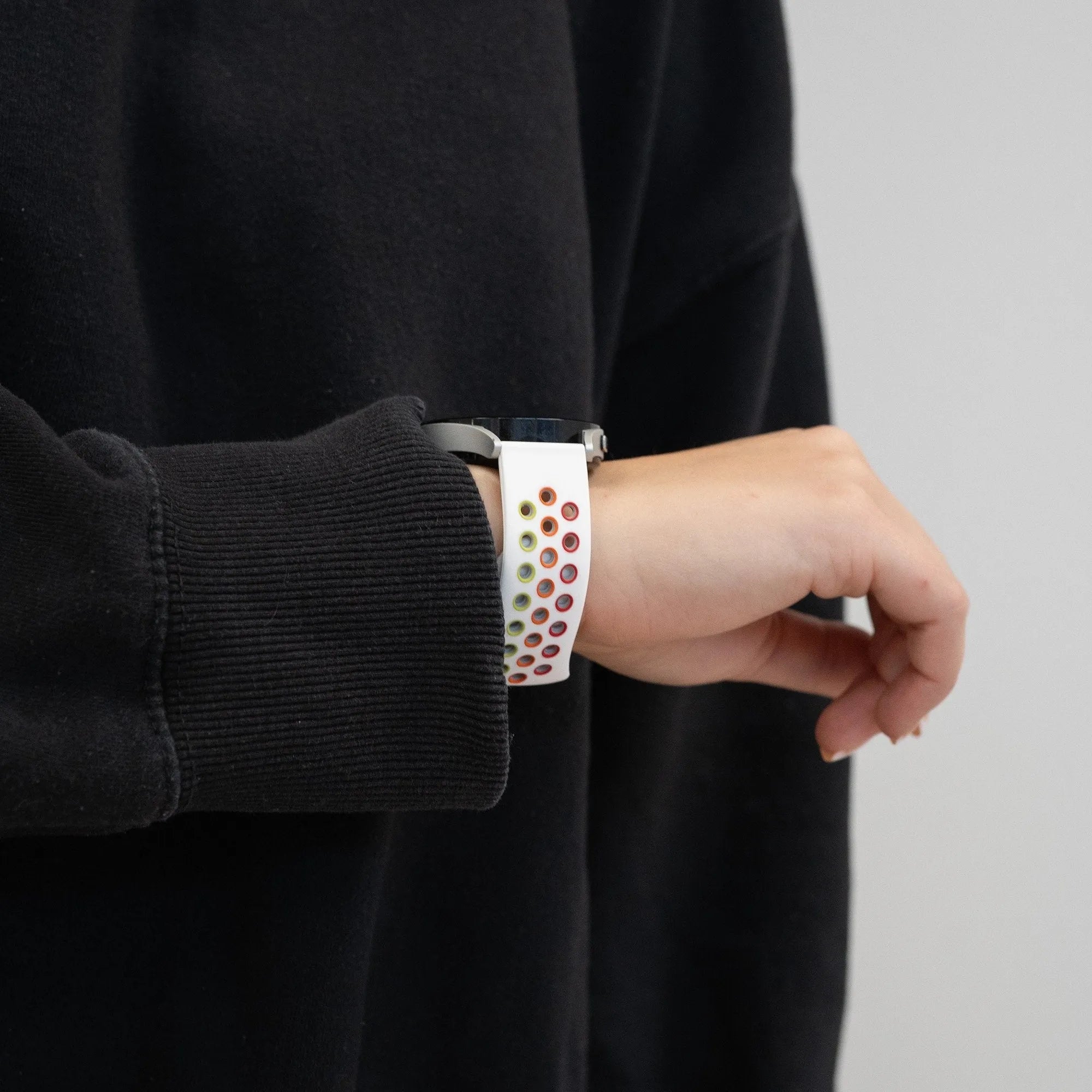 Bandz Coros Apex 2 Sportarmband 'Deluxe' (Weiß/Regenbogen)
