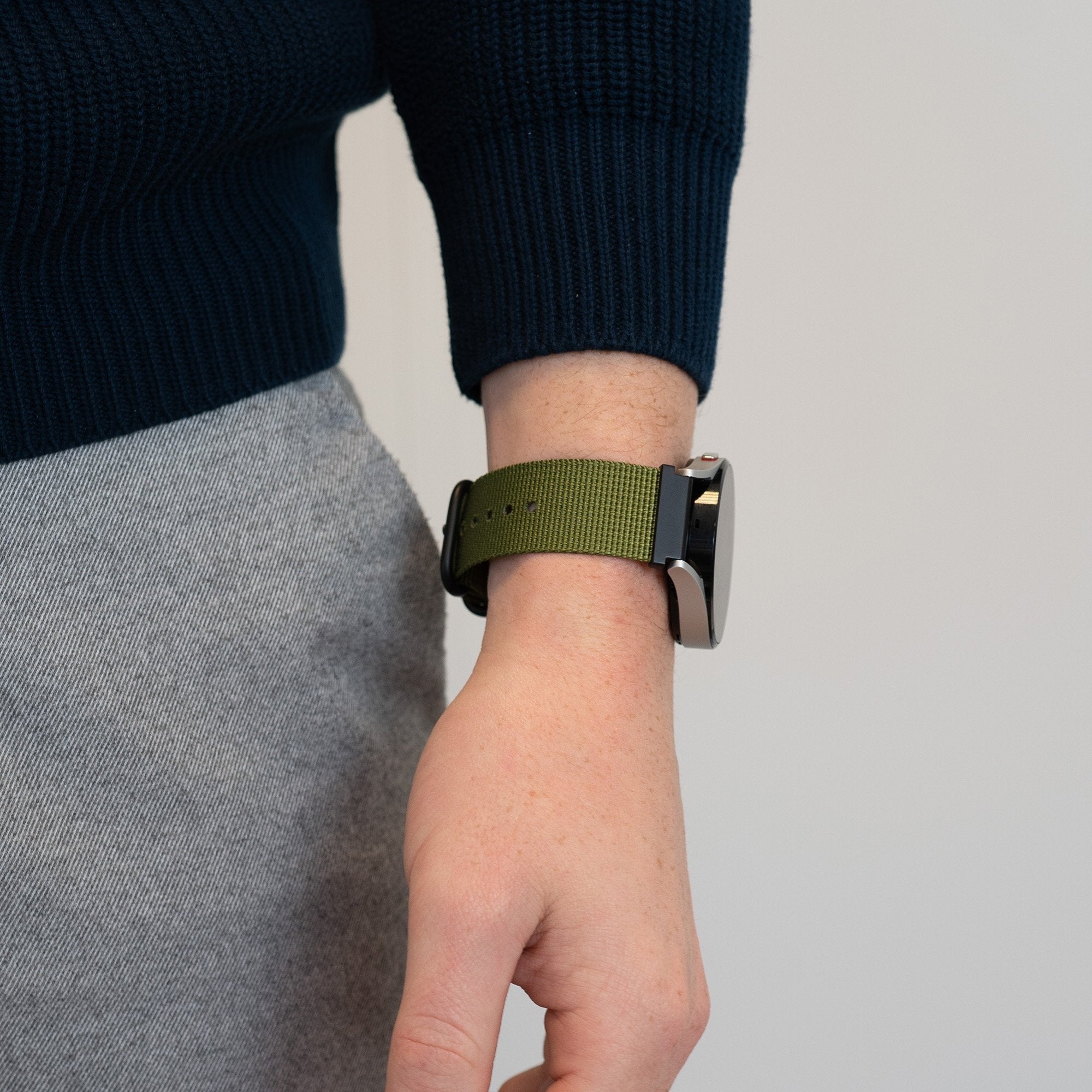 Bandz Redmi Watch 5 Lite Nylonarmband mit Schnalle (Grün)