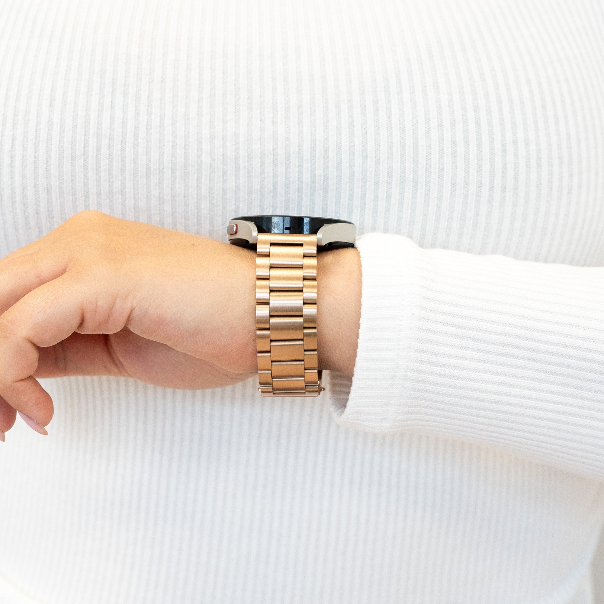 Bandz Garmin Vivoactive 3 Steel Strap 'Classic' (Rose Gold)
