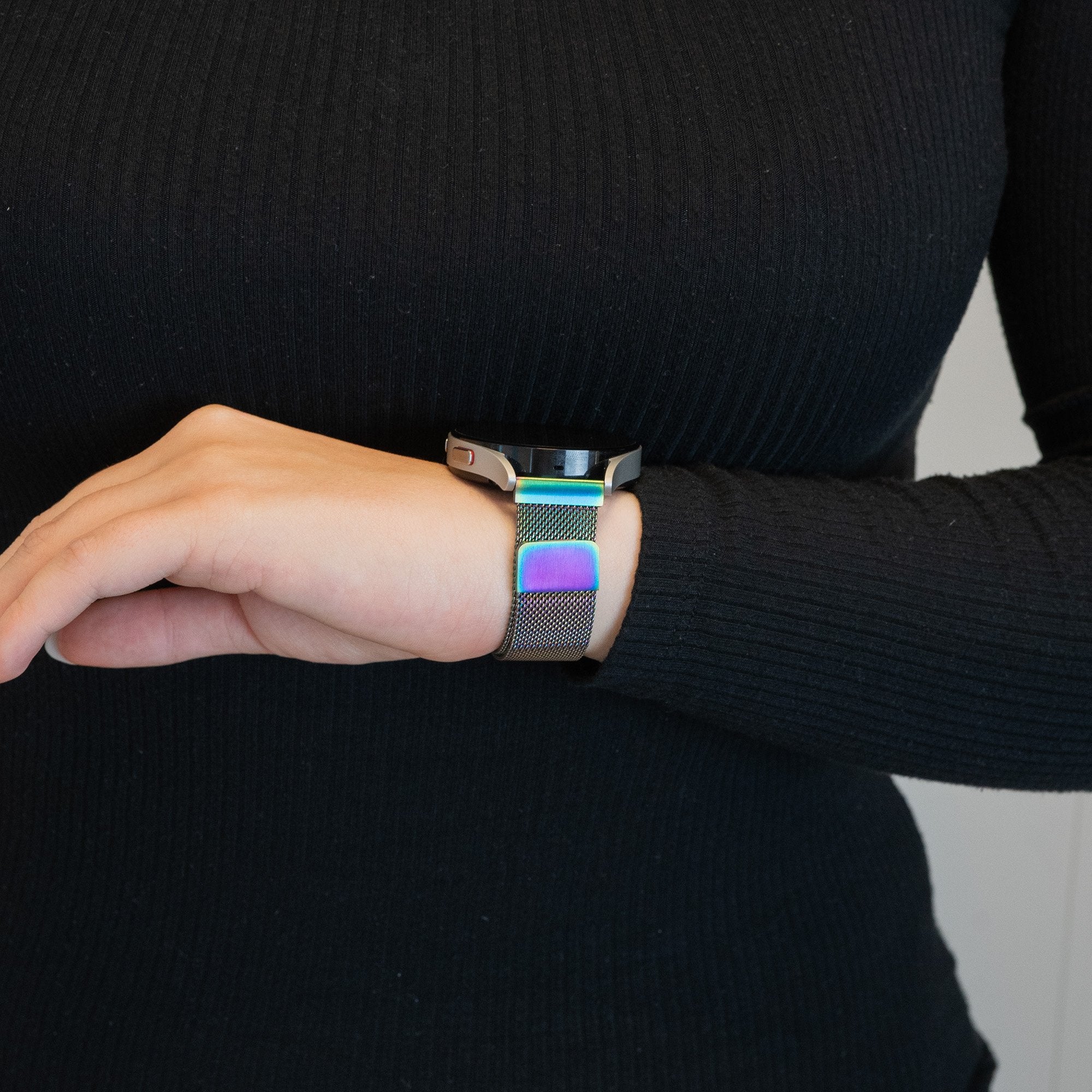 Bandz Garmin Vivomove Luxe Milanese Loop Armband (Regenbogen)