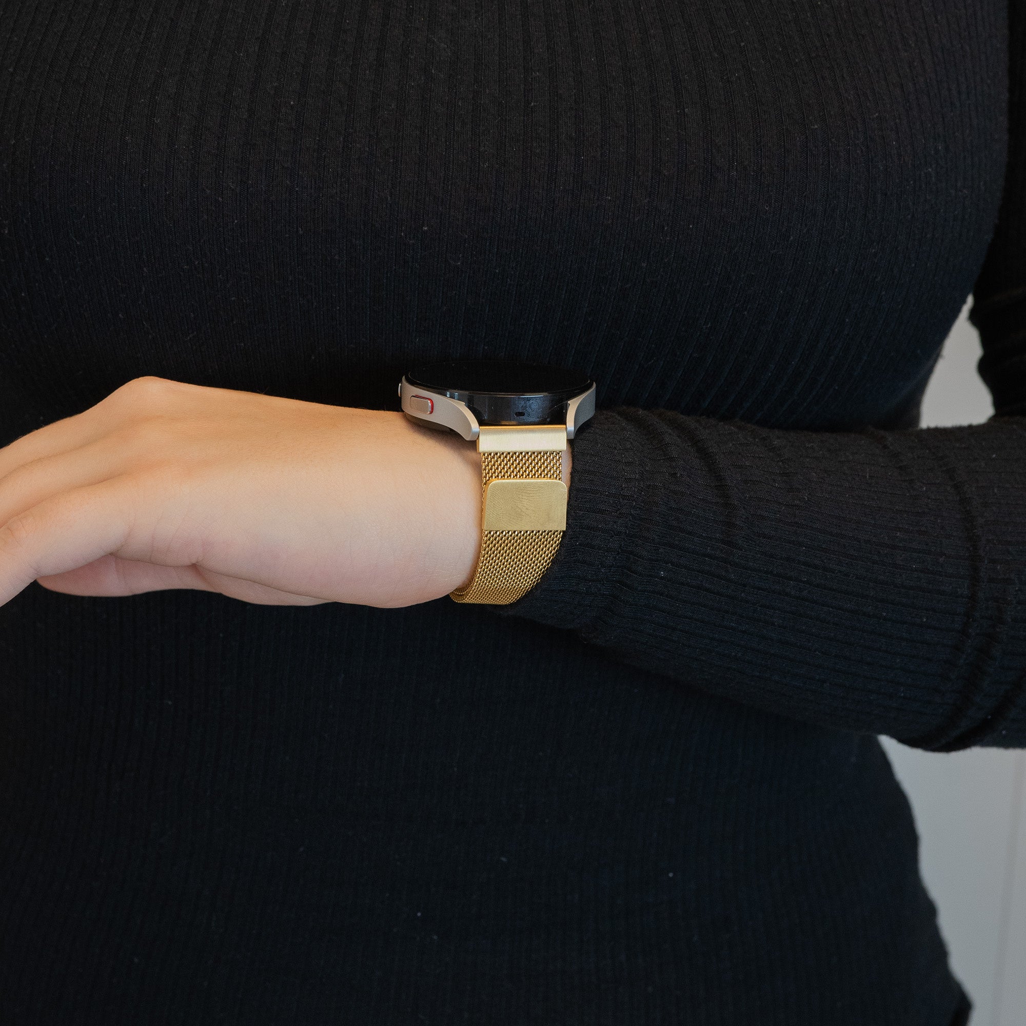 Bandz Garmin Vivomove Trend Milanese Loop Armband (Gold)