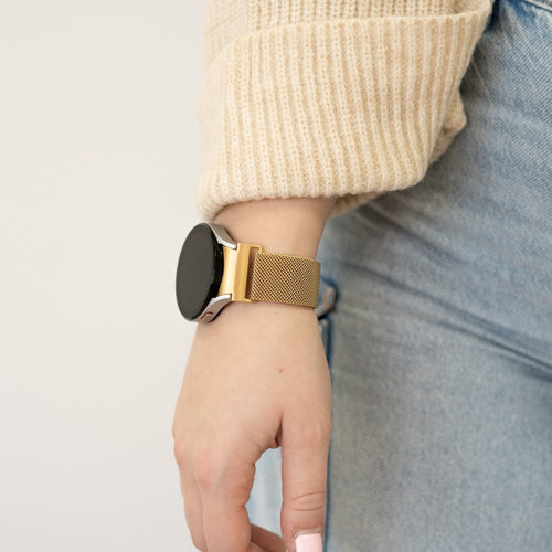 Milanese Strap 'One Push', gold, lifestyle photo