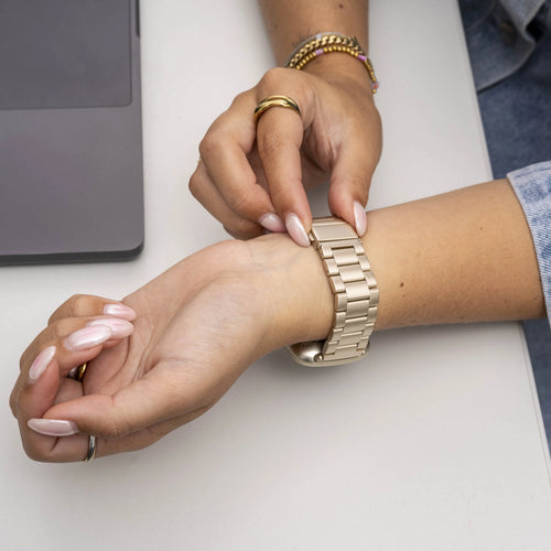 Fitbit Sense Steel Strap (Champagne Gold)