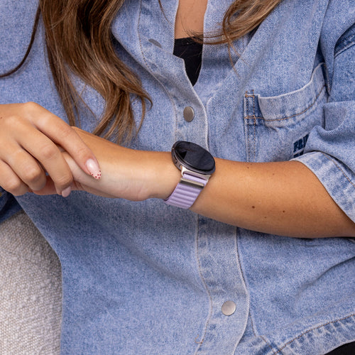 Samsung Galaxy Watch 8 Classic Wave Nylon Strap (Light Purple)