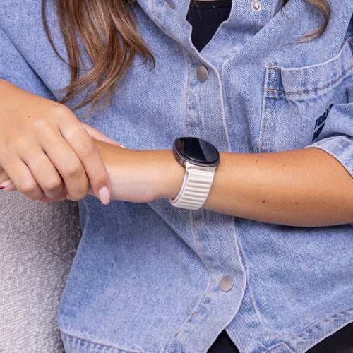 Samsung Galaxy Watch 8 - 40mm Wave Nylon Strap (Starlight)