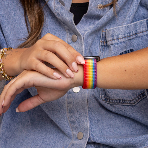 Samsung Galaxy Watch 8 Classic Nylonarmband (Regenbogen)