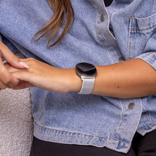 Samsung Galaxy Watch 8 - 44mm Nylon Strap (Light Cyan)