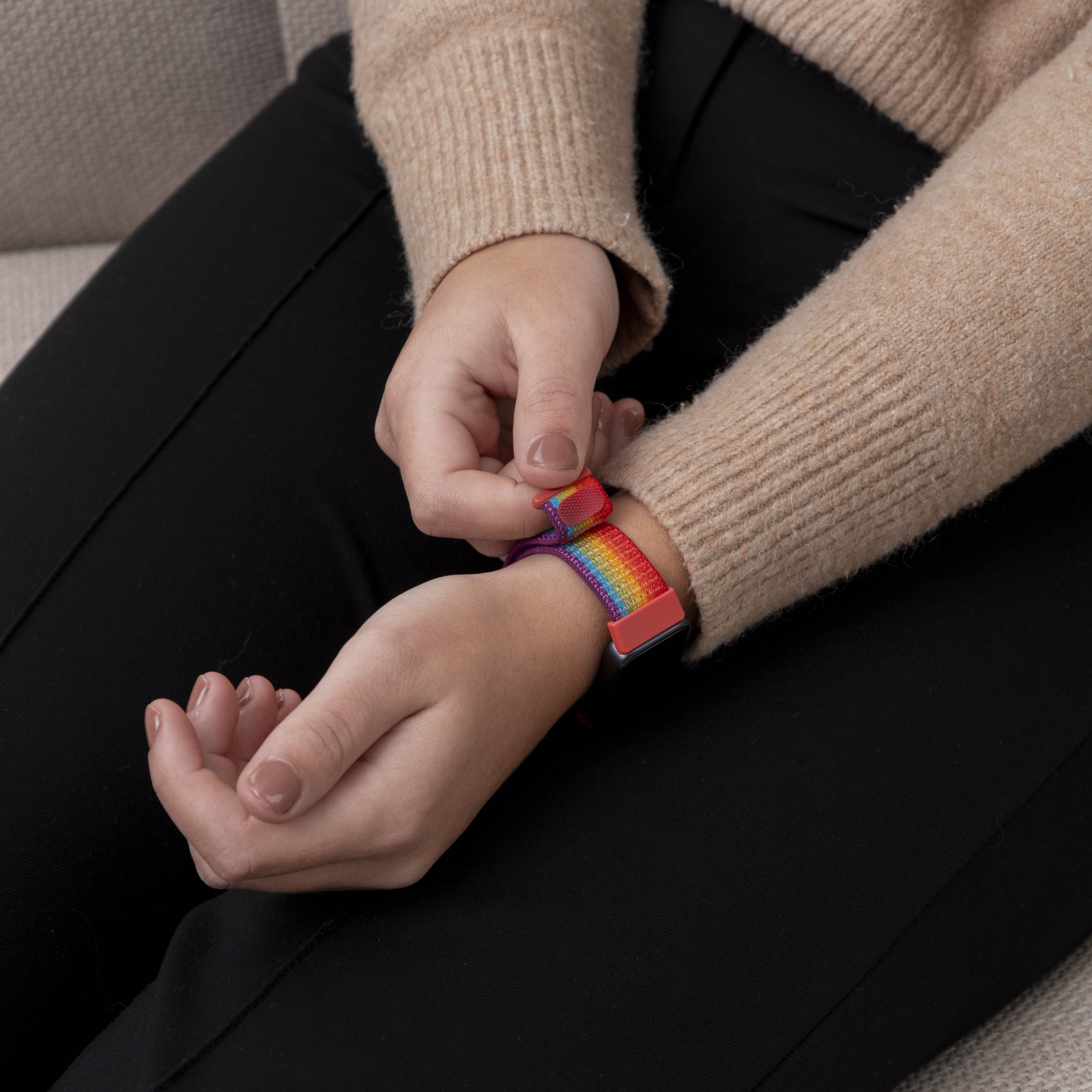 Huawei Band 10 Nylonarmband (Regenbogen)