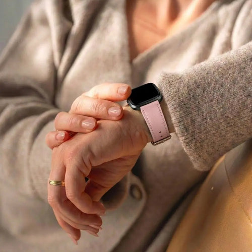 Fitbit Versa 3 Lederarmband (Rosa)